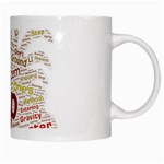 Fighting Golden Rooster  White Mugs Right