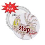 Fighting Golden Rooster  2.25  Buttons (10 pack)  Front