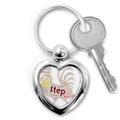 Fighting Golden Rooster  Key Chain (heart) by Pantherworld143