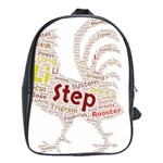 Fighting Golden Rooster  School Bag (Large) Front