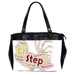 Fighting Golden Rooster  Oversize Office Handbag (2 Sides) by Pantherworld143