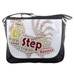 Fighting Golden Rooster  Messenger Bag Front