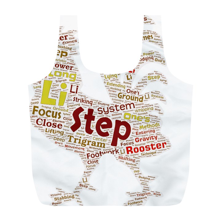 Fighting Golden Rooster  Full Print Recycle Bag (L)