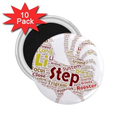 Fighting Golden Rooster 2 25  Magnets (10 Pack) 