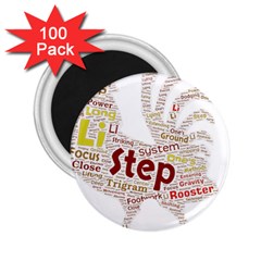 Fighting Golden Rooster 2 25  Magnets (100 Pack) 