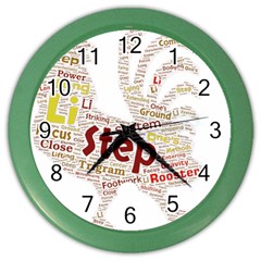 Fighting Golden Rooster Color Wall Clock by Pantherworld143