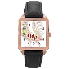 Fighting Golden Rooster Rose Gold Leather Watch  by Pantherworld143