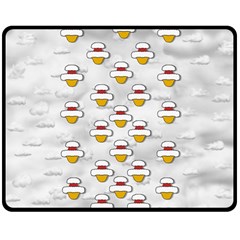 Santa And His Elves Double Sided Fleece Blanket (medium)  by pepitasart