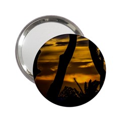 Silhouette Sunset Landscape Scene, Montevideo   Uruguay 2 25  Handbag Mirrors by dflcprints