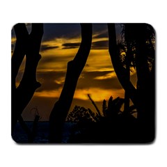 Silhouette Sunset Landscape Scene, Montevideo   Uruguay Large Mousepads by dflcprints