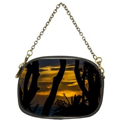 Silhouette Sunset Landscape Scene, Montevideo   Uruguay Chain Purse (two Sides) by dflcprints