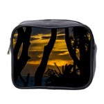 Silhouette Sunset Landscape Scene, Montevideo   Uruguay Mini Toiletries Bag (Two Sides) Front