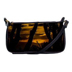 Silhouette Sunset Landscape Scene, Montevideo   Uruguay Shoulder Clutch Bag by dflcprints