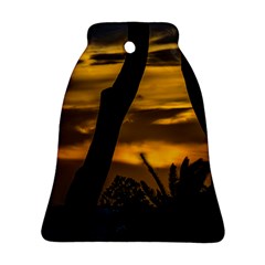 Silhouette Sunset Landscape Scene, Montevideo   Uruguay Bell Ornament (two Sides)