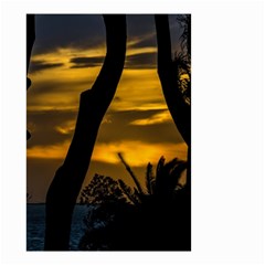 Silhouette Sunset Landscape Scene, Montevideo   Uruguay Small Garden Flag (two Sides) by dflcprints