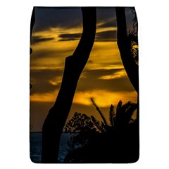 Silhouette Sunset Landscape Scene, Montevideo   Uruguay Removable Flap Cover (l) by dflcprints