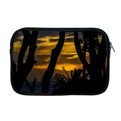 Silhouette Sunset Landscape Scene, Montevideo   Uruguay Apple Macbook Pro 17  Zipper Case by dflcprints