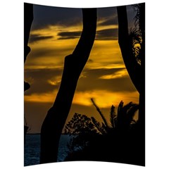 Silhouette Sunset Landscape Scene, Montevideo   Uruguay Back Support Cushion by dflcprints