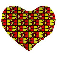 Rby-b-9-1 Large 19  Premium Flano Heart Shape Cushions by ArtworkByPatrick