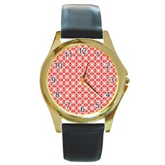 Df Persimmon Round Gold Metal Watch by deformigo