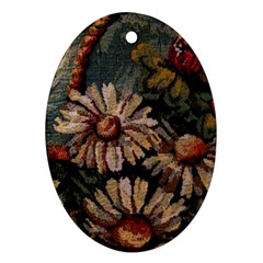 Old Embroidery 1 1 Oval Ornament (two Sides)