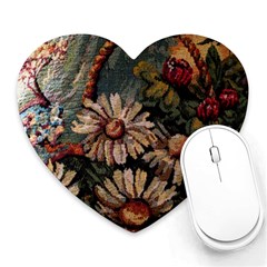 Old Embroidery 1 1 Heart Mousepads by bestdesignintheworld