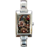 Old Embroidery 1 1 Rectangle Italian Charm Watch Front