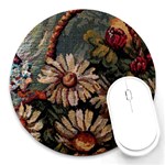 Old Embroidery 1 1 Round Mousepads Front