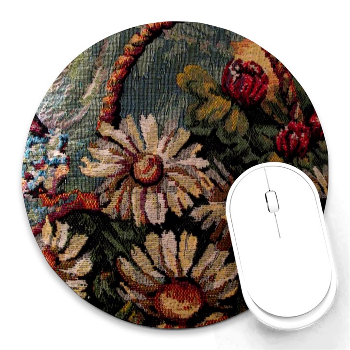 Old Embroidery 1 1 Round Mousepads