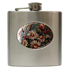 Old Embroidery 1 1 Hip Flask (6 Oz) by bestdesignintheworld