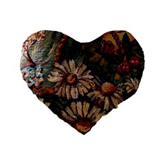 Old Embroidery 1 1 Standard 16  Premium Heart Shape Cushions by bestdesignintheworld