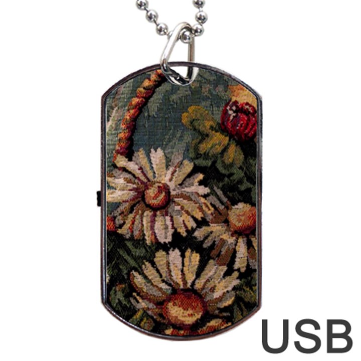 Old Embroidery 1 1 Dog Tag USB Flash (Two Sides)