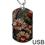 Old Embroidery 1 1 Dog Tag USB Flash (Two Sides) Back