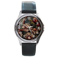 Old Embroidery 1 1 Round Metal Watch by bestdesignintheworld