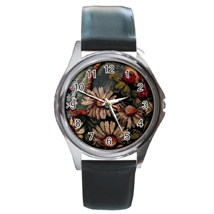 Old Embroidery 1 1 Round Metal Watch