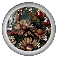 Old Embroidery 1 1 Wall Clock (silver) by bestdesignintheworld