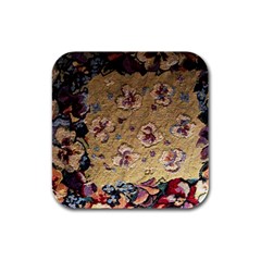 Old Embroidery 1 2 Rubber Square Coaster (4 Pack)  by bestdesignintheworld