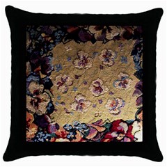 Old Embroidery 1 2 Throw Pillow Case (black) by bestdesignintheworld