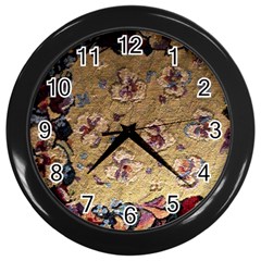 Old Embroidery 1 2 Wall Clock (black) by bestdesignintheworld