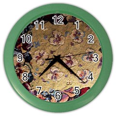 Old Embroidery 1 2 Color Wall Clock by bestdesignintheworld