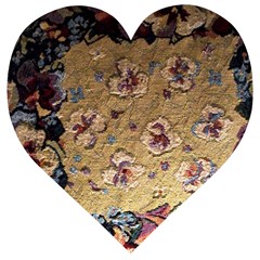 Old Embroidery 1 2 Wooden Puzzle Heart