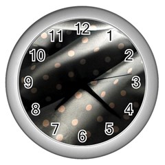 Polka Dots 1 1 Wall Clock (silver) by bestdesignintheworld