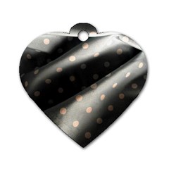 Polka Dots 1 1 Dog Tag Heart (two Sides)