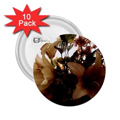 Lilies 1 1 2 25  Buttons (10 Pack) 