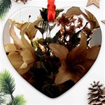 Lilies 1 1 Heart Ornament (Two Sides) Front