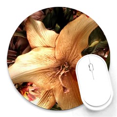 Lilies 1 3 Round Mousepads by bestdesignintheworld