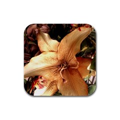 Lilies 1 3 Rubber Square Coaster (4 Pack)  by bestdesignintheworld