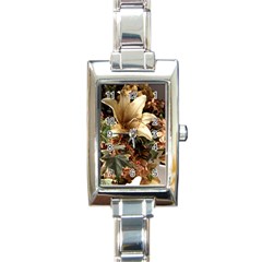 Lilies 1 4 Rectangle Italian Charm Watch by bestdesignintheworld