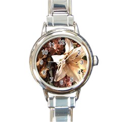 Lilies 1 5 Round Italian Charm Watch