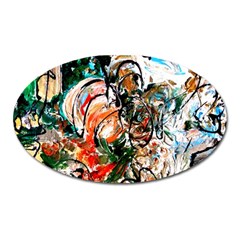 Lilies In A Vase 1 2 Oval Magnet by bestdesignintheworld